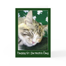 Irish Cat Dreams St. Patrick's Day Greeting Cards