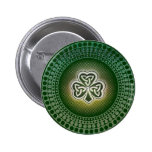 Irish celtic shamrocks badges buttons