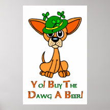 Irish Chihuahua Poster
