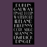 Irish Cities Subway Art posters