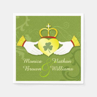 Irish Claddagh Heart Celtic Wedding Paper Napkins