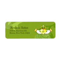 Irish Claddagh Heart Wedding Return Address Labels