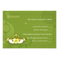 Irish Claddagh Heart Wedding RSVP Cards (3.5x5) Custom Invite