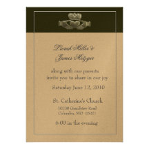 Irish Claddagh Wedding Invitation