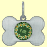 Irish Clover and Flowers Personalized Dog Tag pet tags