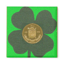 IRISH CLOVER & COIN magnets