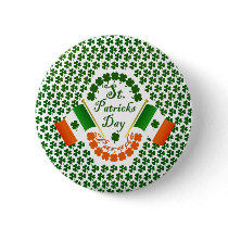 Irish clover flag of Ireland Eire gear buttons by IrishT Irish clover flag of Ireland Eire gear buttons