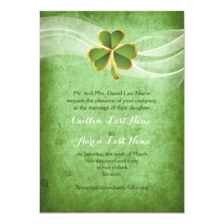 Irish clover green Saint Patrick’s Day wedding