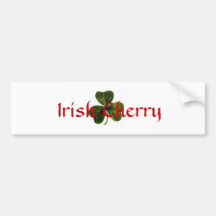 Irish_clover, Irish Cherry Bumper Sticker