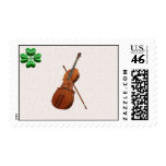 Irish Commemorative - Fiddle and Green Shamrock Stamps