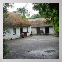 Irish cottage scene posters