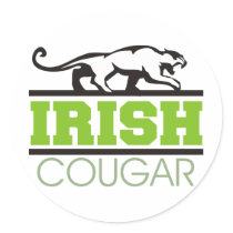 Irish Cougar Gift Sticker