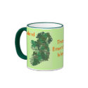 Irish Counties Map Ireland Mug mug