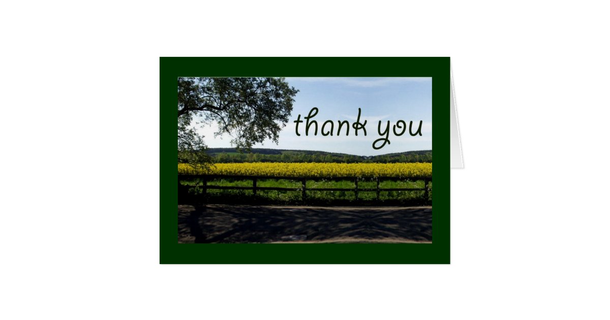 Irish countryside thank you card Zazzle