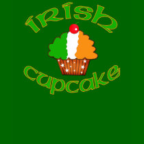 Irish Cupcake in Irish flag colors t-shirts