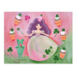 Irish Cupcake Princess Painting Post Card