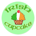 Irish Cupcake Round Sticker