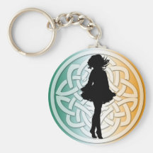 Irish Dance Celtic Irish Flag Keychain