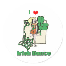 Irish dance heart stickers
