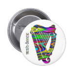 Irish Dance Rainbow Colors Harp of Ireland Button at Zazzle