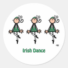 Irish Dance Round Stickers
