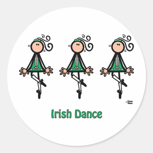 Irish Dance Classic Round Sticker Zazzle