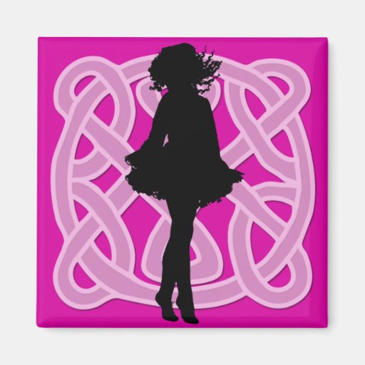 Irish Dancer Celtic Hot Pink Magnet