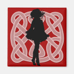 Irish Dancer Celtic Red Magnet
