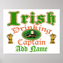 Irish Drinking Cptn Poster