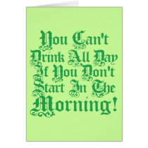Irish Drinking Humor Card