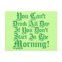 Irish Drinking Humor Post Card