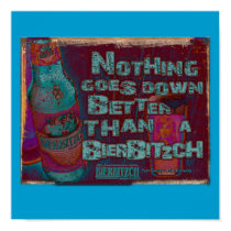 IRISH DRINKING TEAM: BIERBITZCH GRUNGE POSTER posters