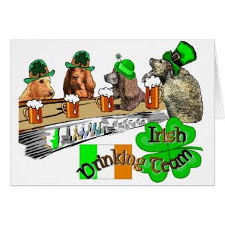 Irish Drinking Team card