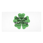 Irish Drinking Team Founding Member Clover Custom Photo Card