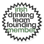 Irish Drinking Team Founding Member stickers