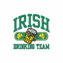 irish drinking team logo small embroidered shirts