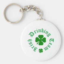 Irish Drinking Team Shamrock Key Chain