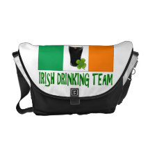 Irish Drinking Team St Patricks or St Paddys Flag. Courier Bags