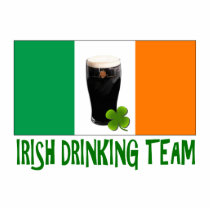 Irish Drinking Team St Patricks or St Paddys Flag. Photo Cutout