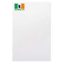 Irish Drinking Team St Patricks or St Paddys Flag. Stationery Design