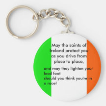 Irish Driver's Blessing Key Chains