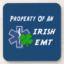 Irish EMT Property Beverage Coaster