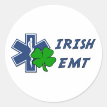 Irish EMT Round Sticker