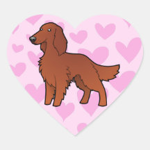 Irish / English / Gordon / R&W Setter Love Sticker