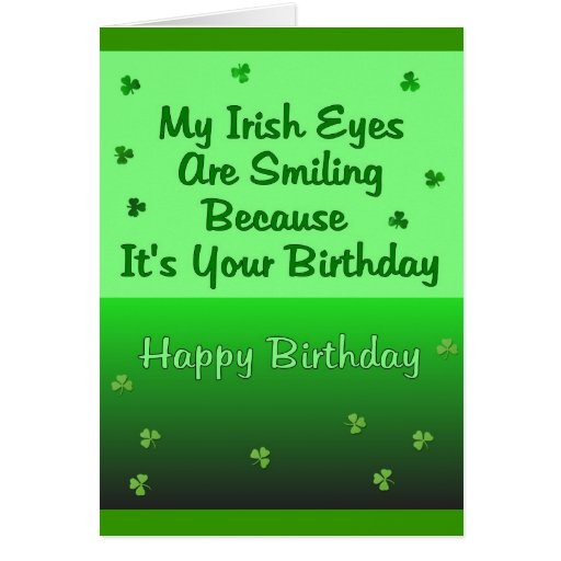 Irish Eyes Birthday Greeting Card Zazzle