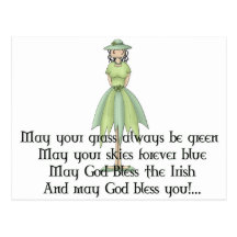 Irish Fairy Girl 1 - Irish Quote Post Card
