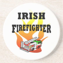 Irish Firefighting Flames Drink Coasters