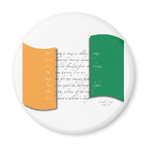 Irish flag/Anthem Fridge Magnet