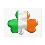 Irish Flag Clover Postcard