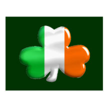 Irish Flag Clover Postcards